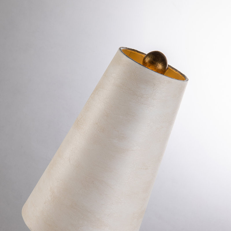 Leda 32" Weathered Brown and Gold Leaf Table Lamp