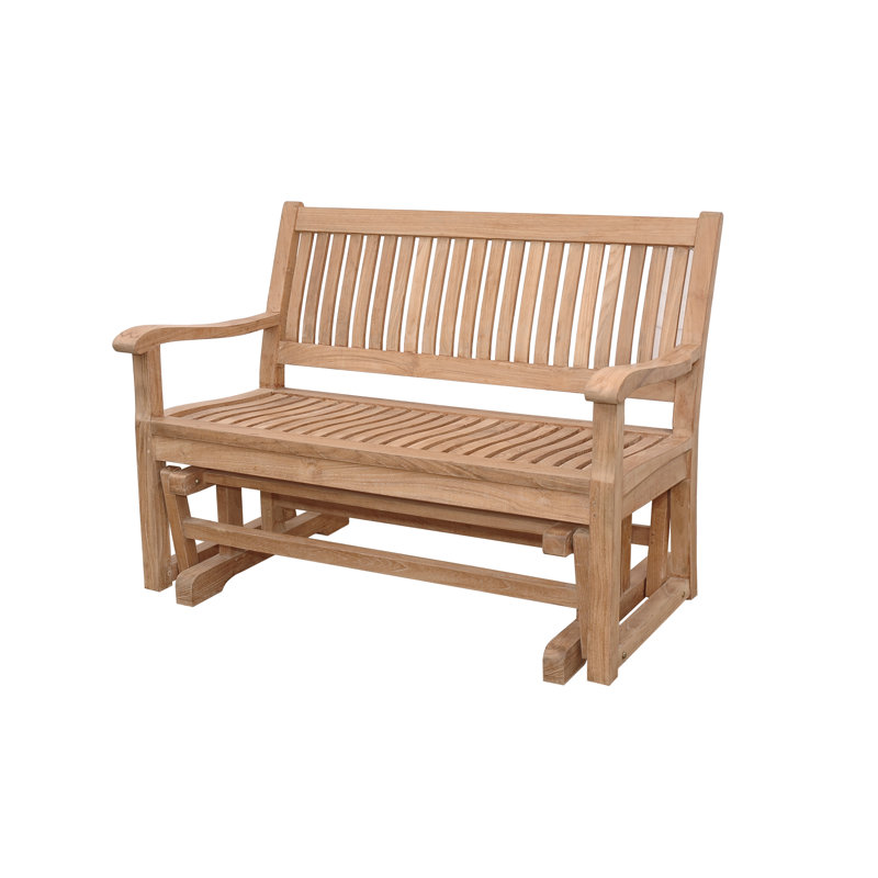Natural Teak 4-Foot Outdoor Glider Bench