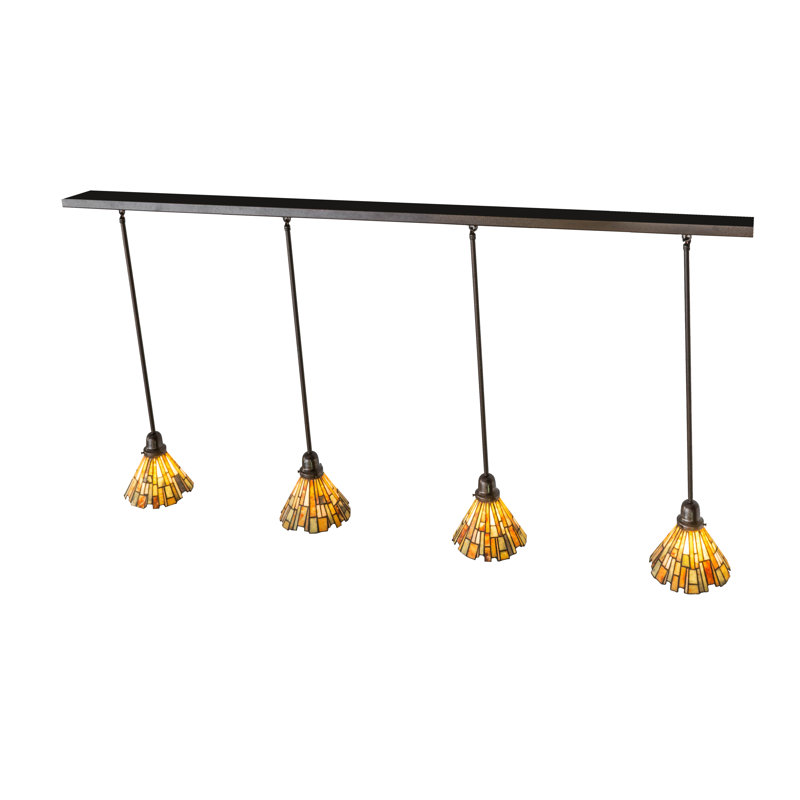 Delta Jadestone 4-Light Black and Yellow Island Pendant