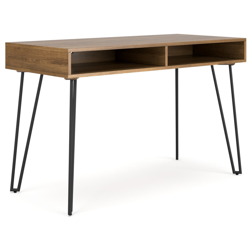 Strumford 47'' Black and Brown Contemporary Home Office Desk