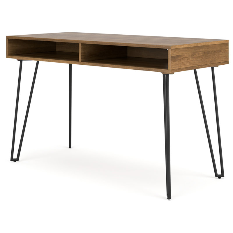 Strumford 47'' Black and Brown Contemporary Home Office Desk