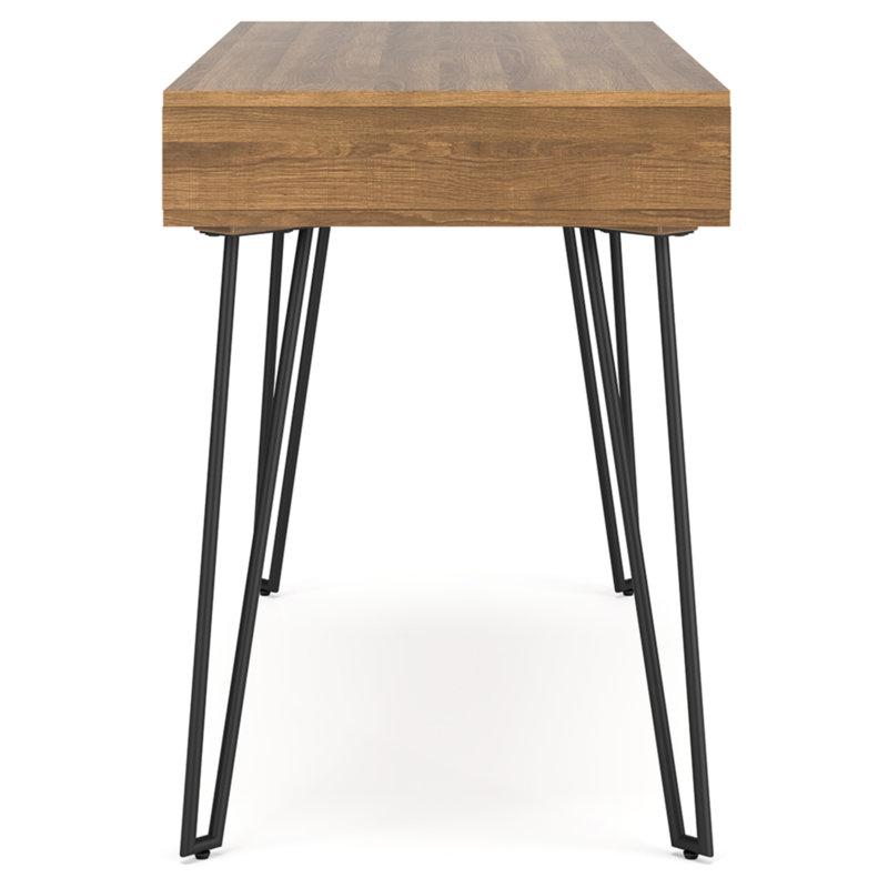 Strumford 47'' Black and Brown Contemporary Home Office Desk