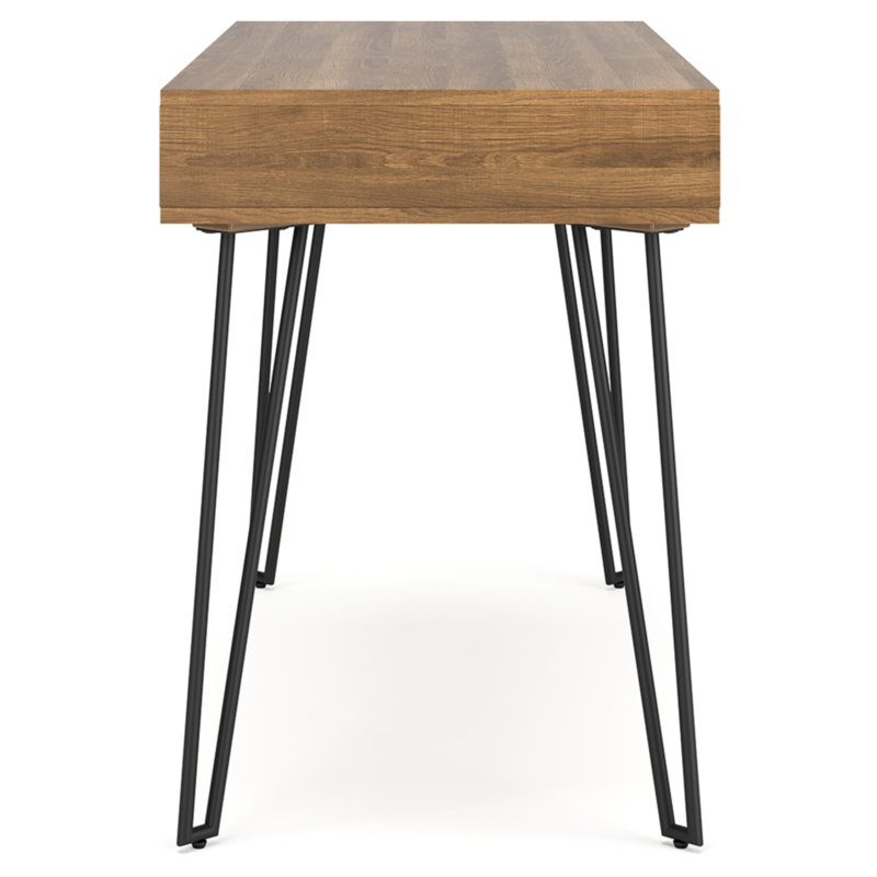 Strumford 47'' Black and Brown Contemporary Home Office Desk