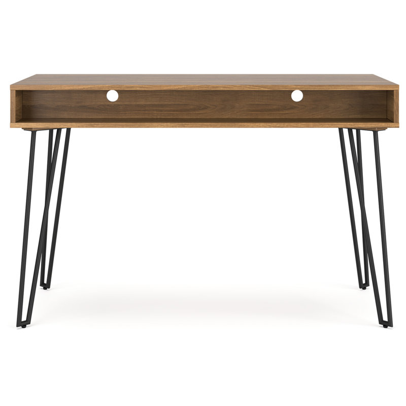 Strumford 47'' Black and Brown Contemporary Home Office Desk