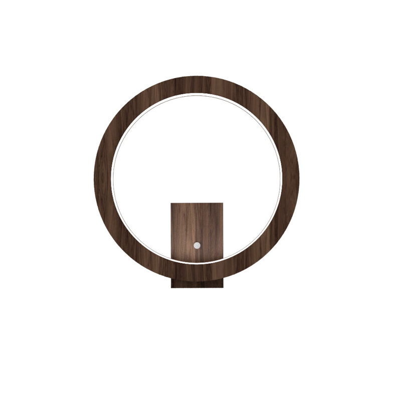 American Walnut Round LED Wall Sconce