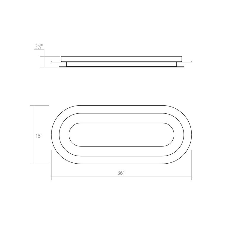 White Aluminum LED Racetrack Ceiling Light