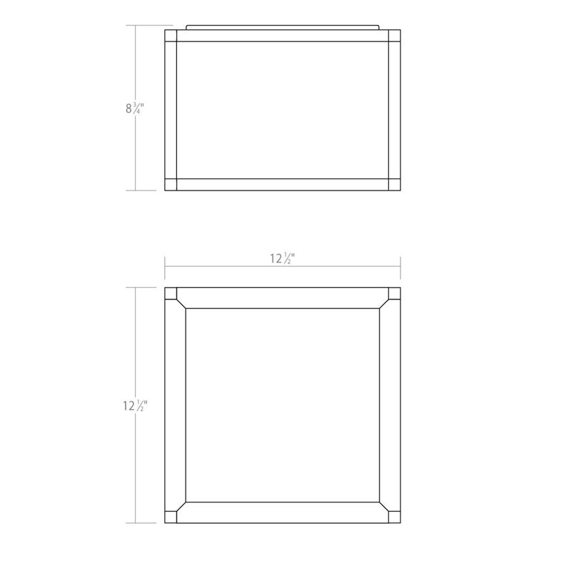 Cubix 12.5" Black Aluminum LED Surface Mount for Indoor/Outdoor
