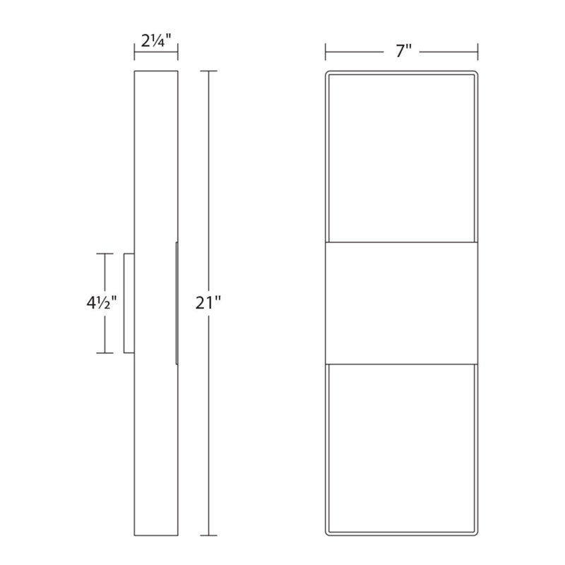Textured White Dimmable LED Wall Sconce, 21" Height