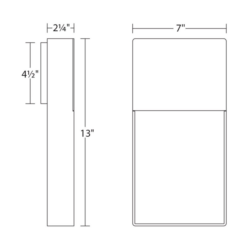 Bronze Direct Wired 13" Dimmable LED Wall Sconce