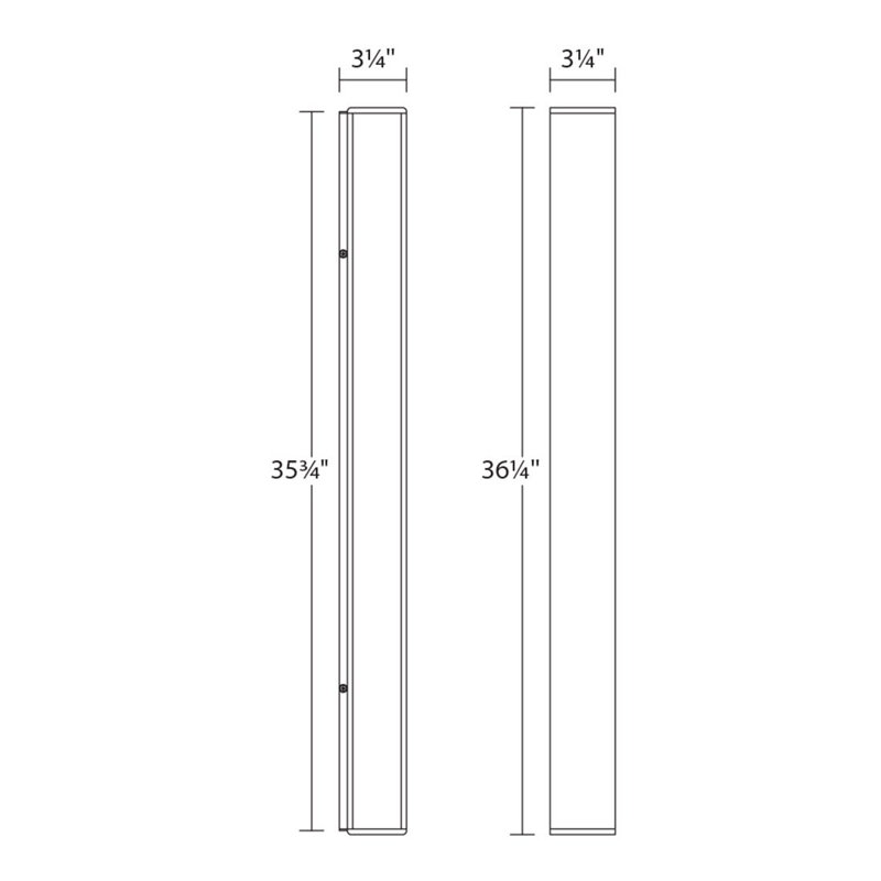 Bronze 36" Dimmable Direct Wired LED Wall Sconce