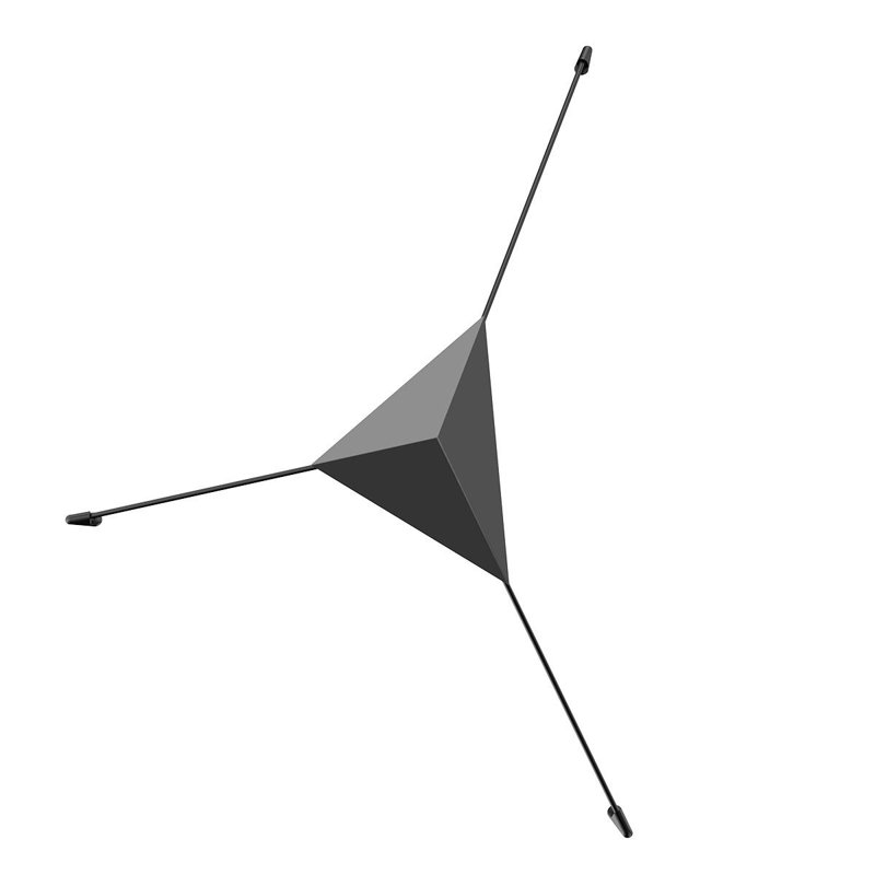Abstract Prism LED Dimmable Sconce in Satin Black