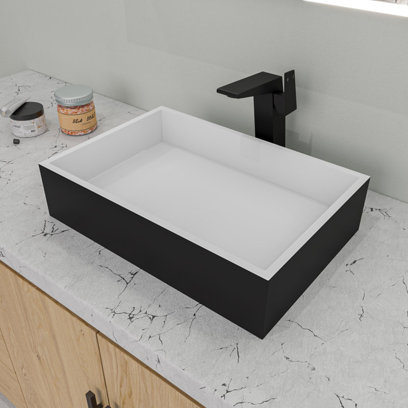 Matte Black Tall Single-Handle Bathroom Faucet