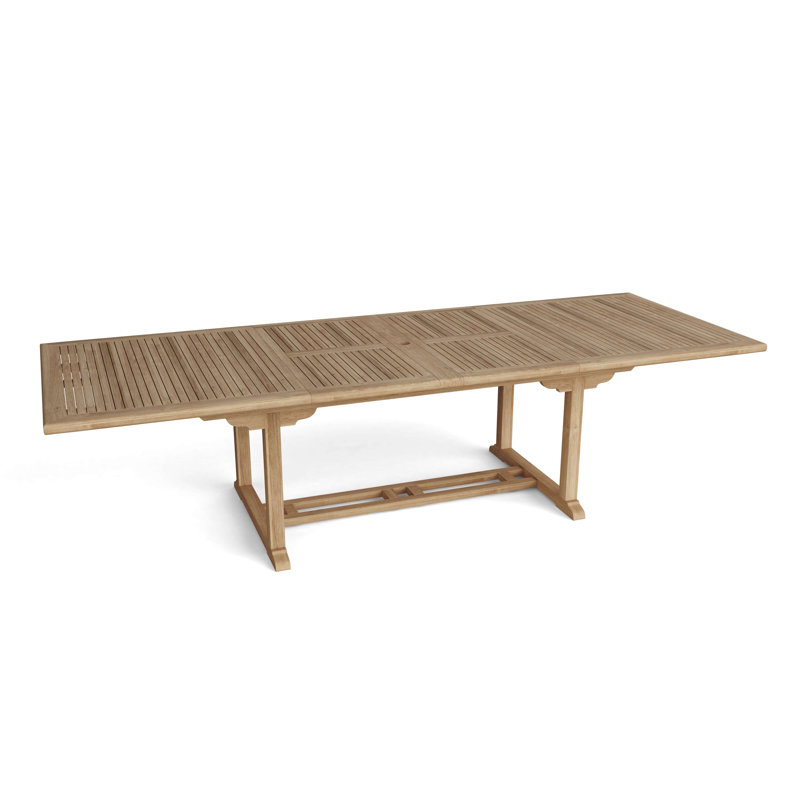 Natural Teak 13-Piece Outdoor Dining Set for 8-12 People