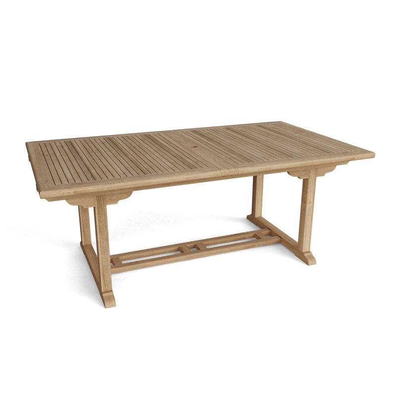 Natural Teak 13-Piece Outdoor Dining Set for 8-12 People