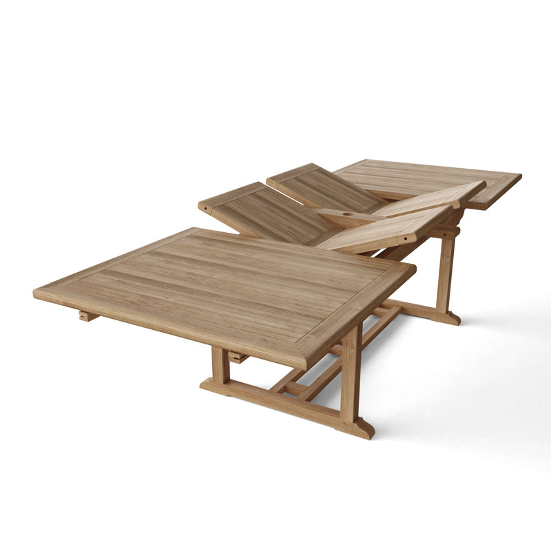 Natural Teak 13-Piece Outdoor Dining Set for 8-12 People