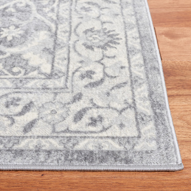 Heirloom Gray 9' x 12' Synthetic Hand-Knotted Area Rug