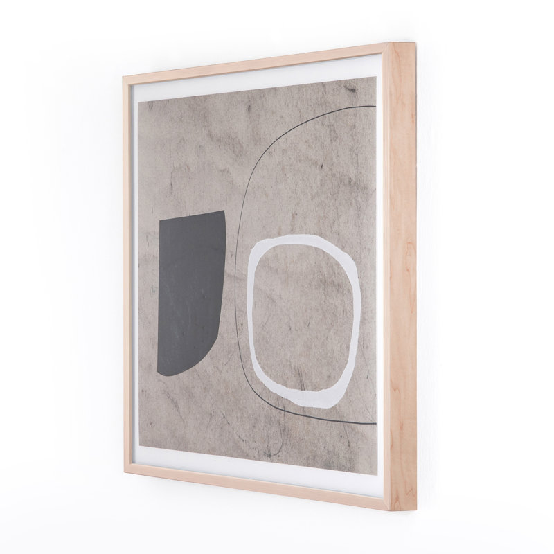 Natural Maple Framed Abstract Graphic Art Poster