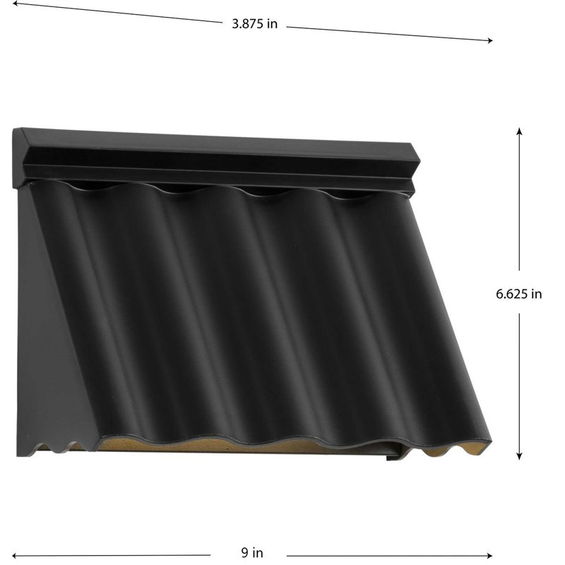 Matte Black Dimmable LED Outdoor Wall Sconce with Etched Lens