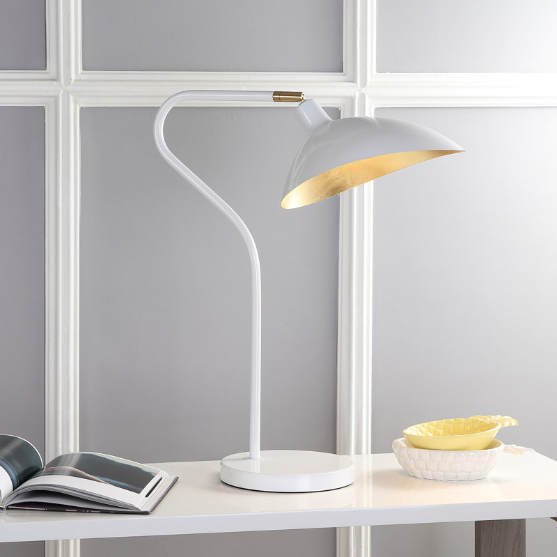 Contemporary White Adjustable Desk Lamp for Kids' Nursery