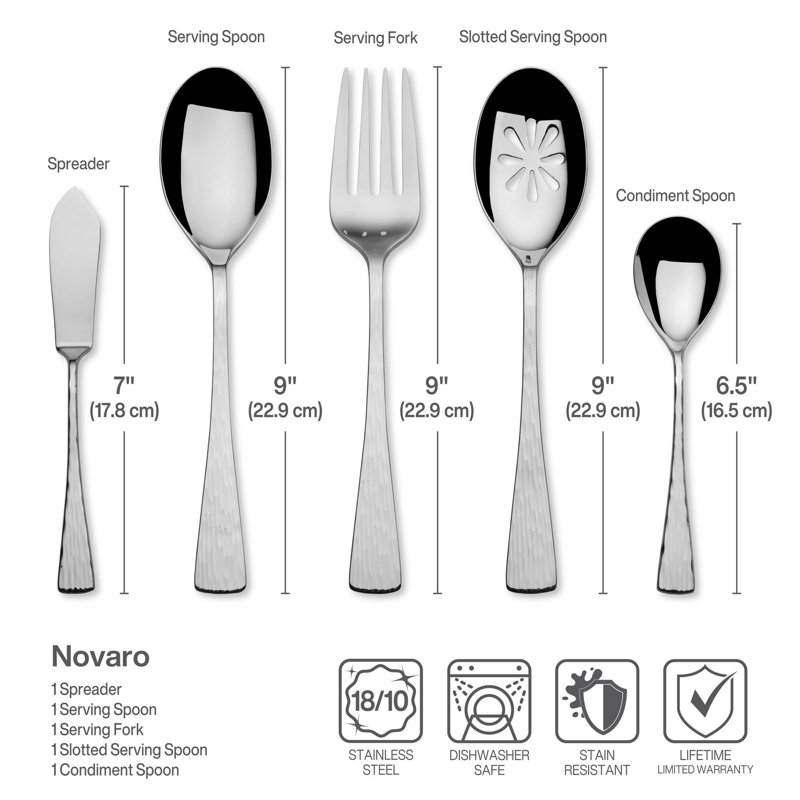 Mikasa Mikasa Novaro 45-Piece 18/10 Stainless Steel Flatware Set, Service For 8