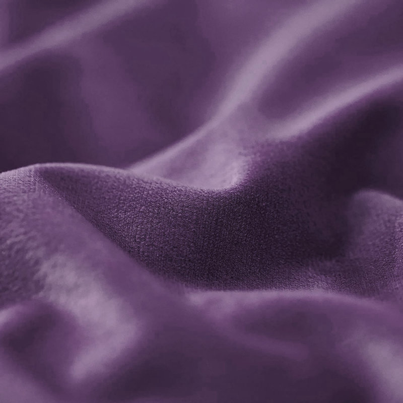 Eggplant Purple Velvet Reversible Euro Pillow Covers, Set of 2