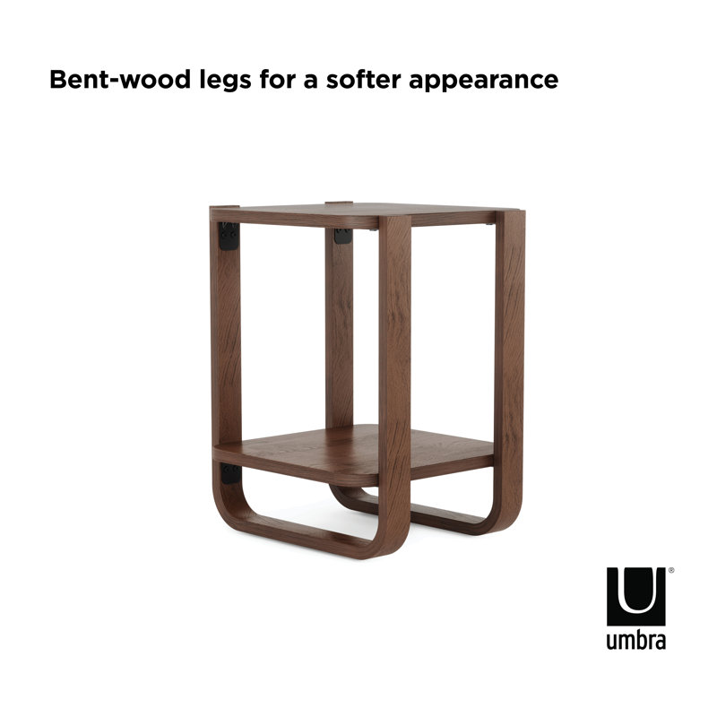 Bellwood Aged Walnut Rectangular 2-Tier Side Table