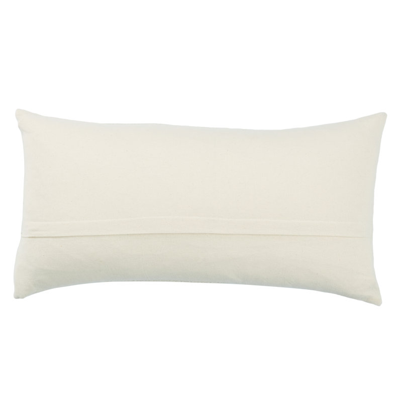 Erika Red and Cream Cotton Lumbar Throw Pillow