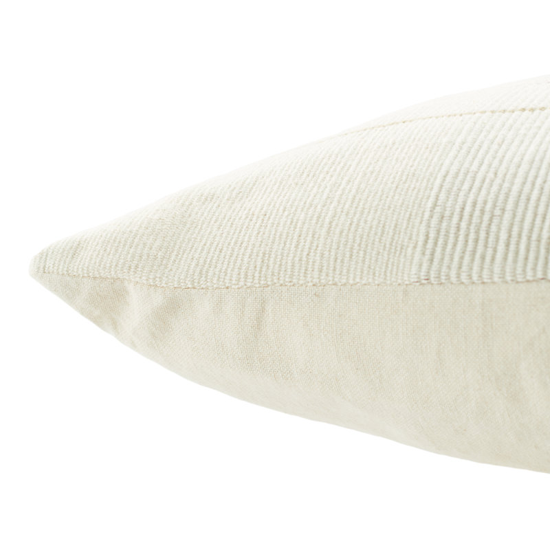Erika Red and Cream Cotton Lumbar Throw Pillow