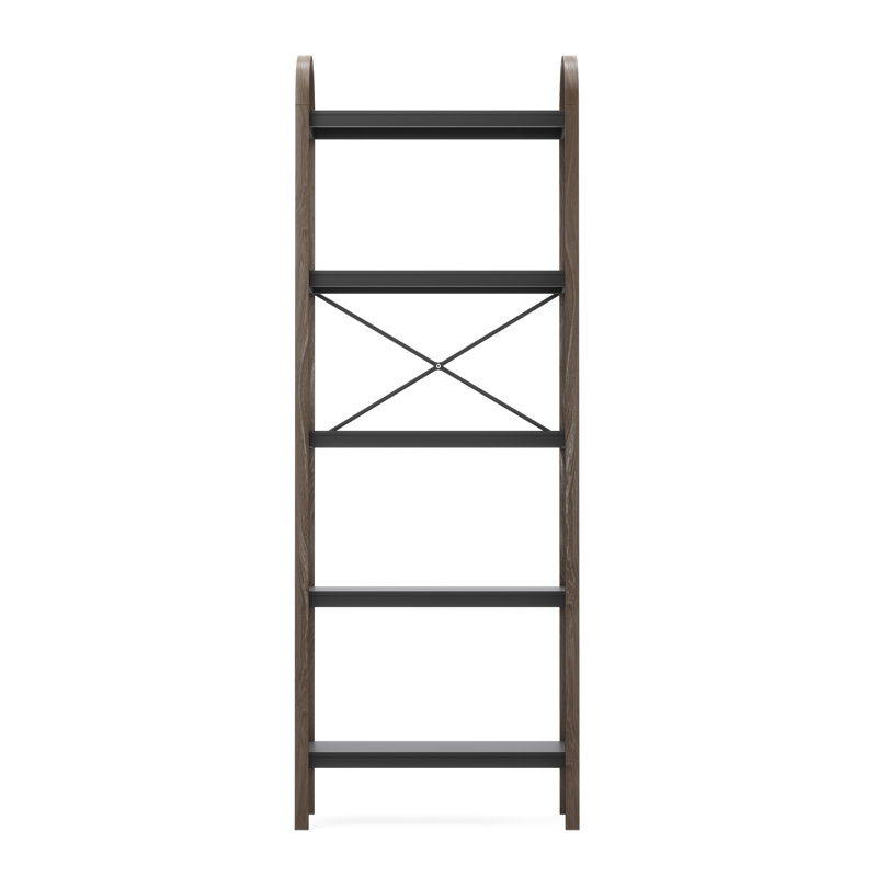 Bellwood Dark Brown Wood 5-Tier Over-the-Toilet Bookshelf
