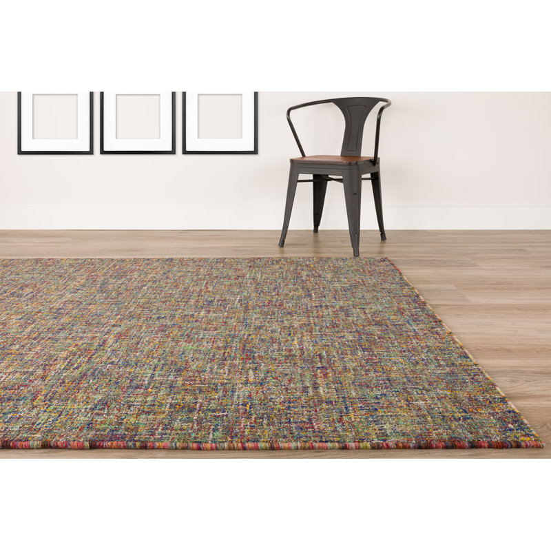 Wildflower Gold and Gray Hand-Tufted Wool 5' x 7' Area Rug