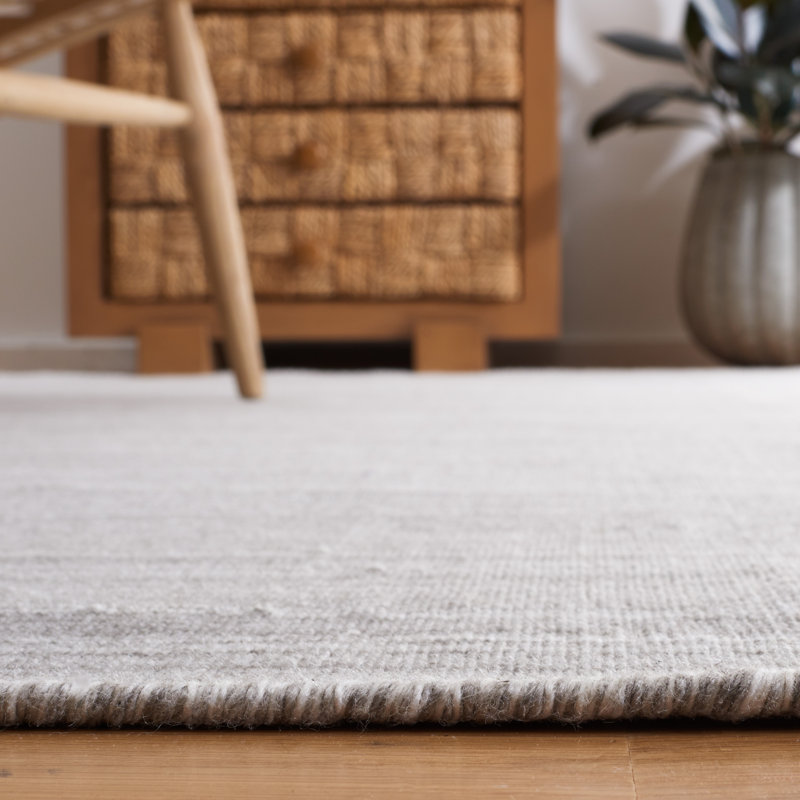 Bohemian Gray Synthetic Flatweave 4' x 6' Area Rug
