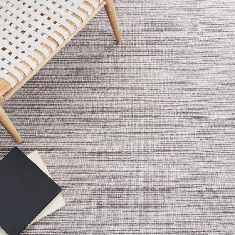 Ivory Flat Woven Handmade Square Synthetic Rug