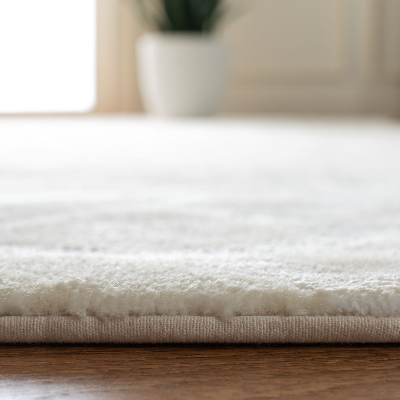 Deco Bas Ivory Hand-Knotted Wool-Viscose Blend 8' x 10' Rug
