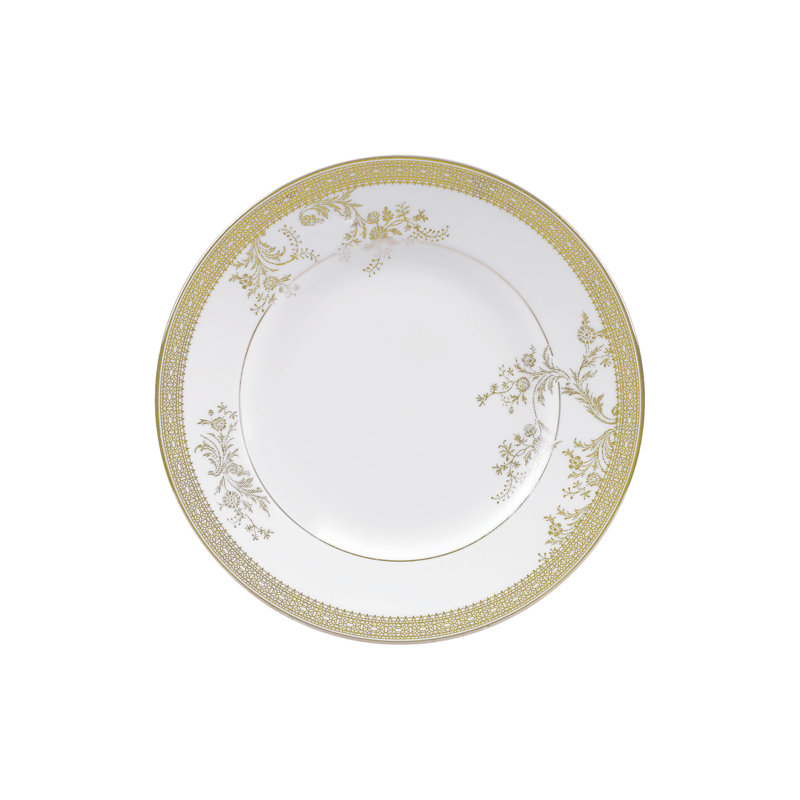 Vera Wang Gold Lace Porcelain 8" Salad Plate