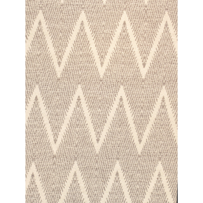 Contemporary Chevron Hand-Woven Cotton Rug, 5' x 8', Gray