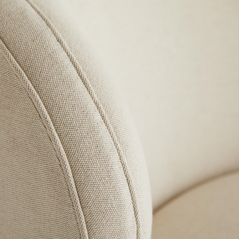 Marigold Velvet and Flax Linen Handcrafted Accent Chair