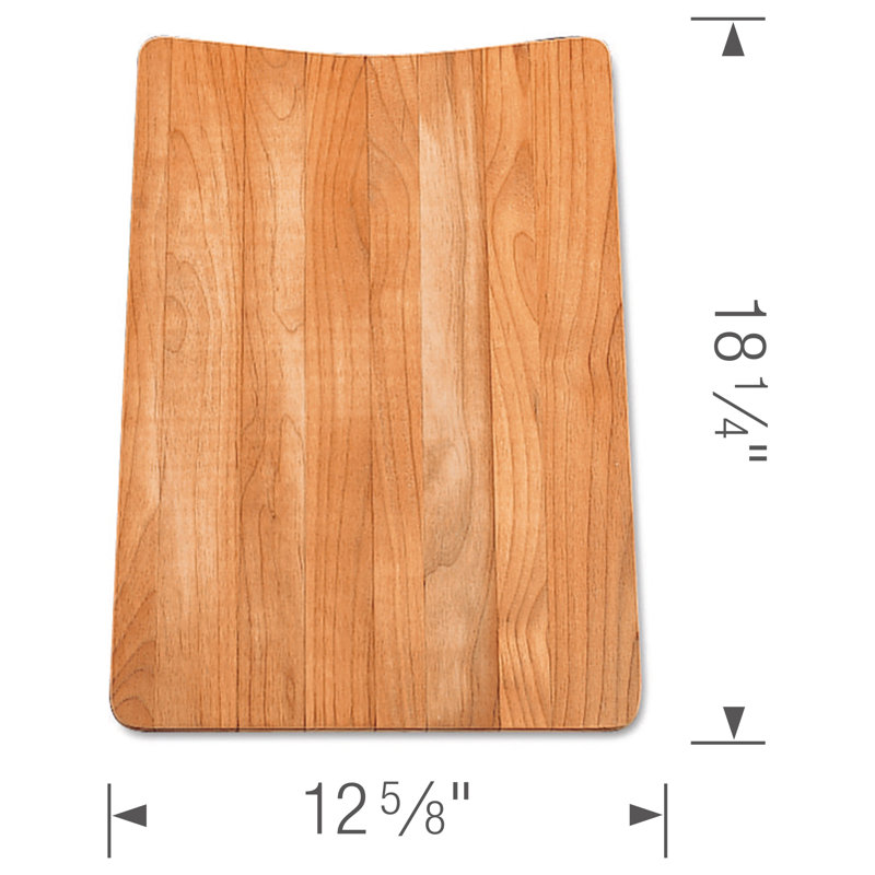 Red Alder Wood Cutting Board for Sink Ledge