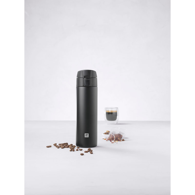 Matte Black Stainless Steel 450ml Travel Bottle
