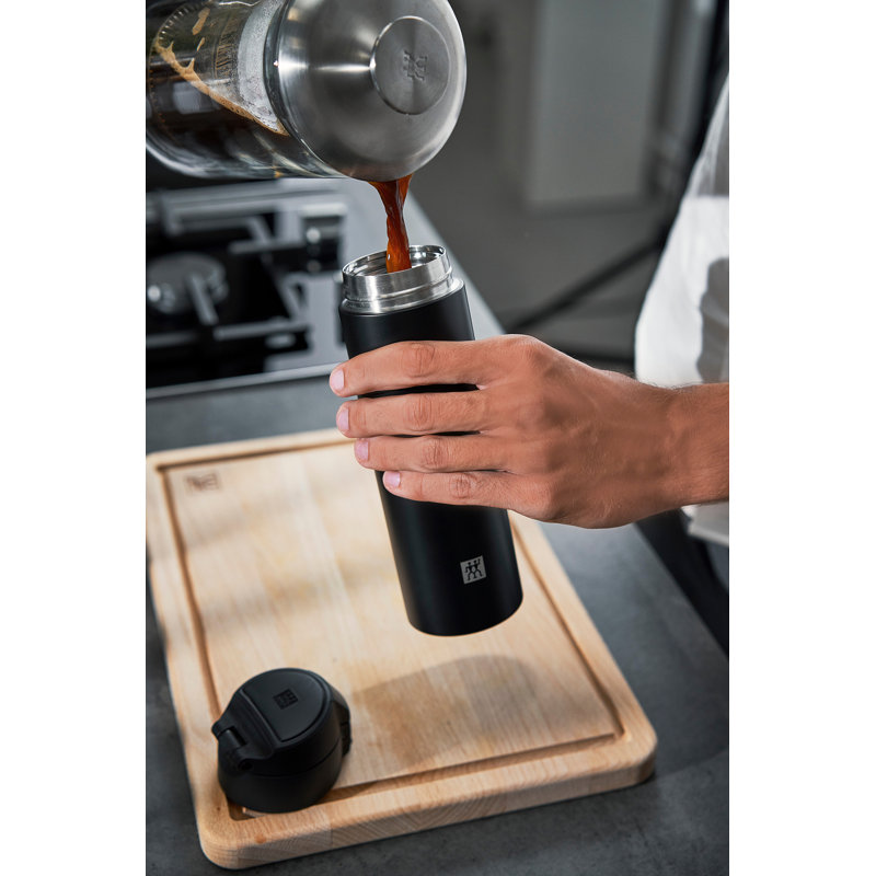 Matte Black Stainless Steel 450ml Travel Bottle