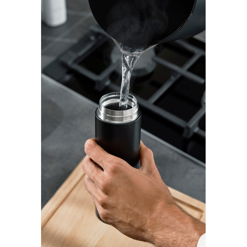 Matte Black Stainless Steel 450ml Travel Bottle