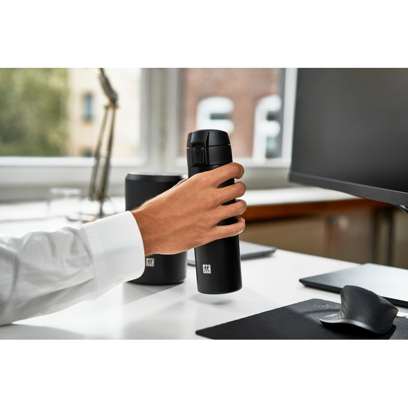 Matte Black Stainless Steel 450ml Travel Bottle