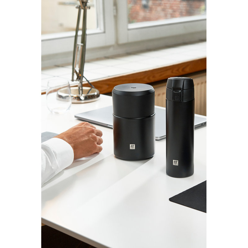 Matte Black Stainless Steel 450ml Travel Bottle