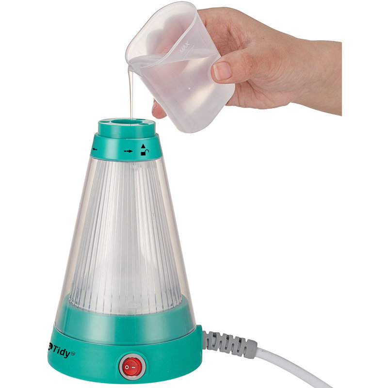 Teal Handheld Garment Steamer with Clear Ribbed Water Tank