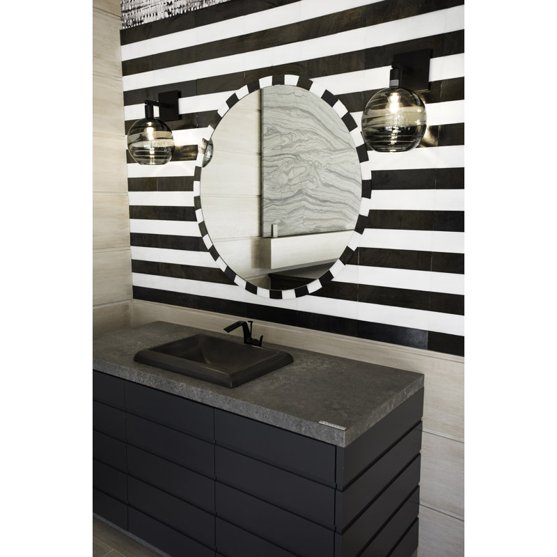 Metallic Beige Silver Glass Globe Sconce with Clear Shade