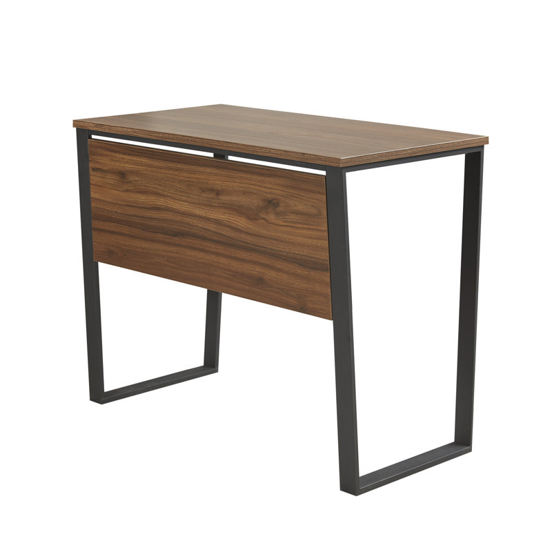 Carlyle 30" Dark Coffee Modern Industrial Computer Desk with Black Metal Legs