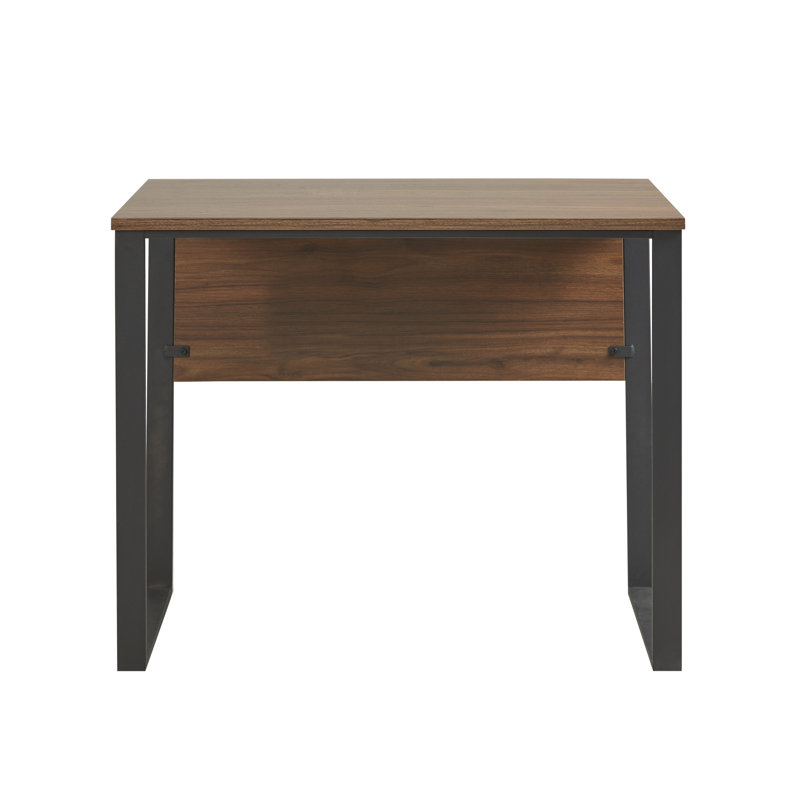 Carlyle 30" Dark Coffee Modern Industrial Computer Desk with Black Metal Legs