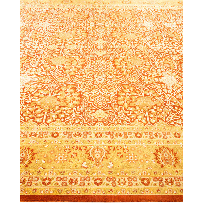 Handmade Red and Beige Wool Oriental 8' x 10' Rug