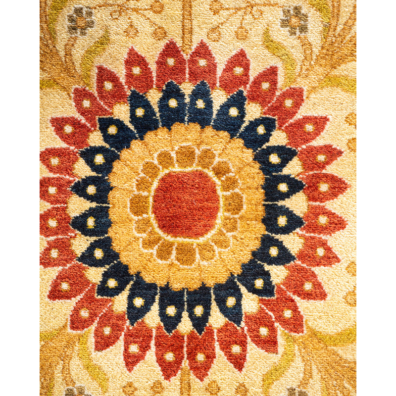 Handmade Red Wool Traditional 8' x 10' Area Rug