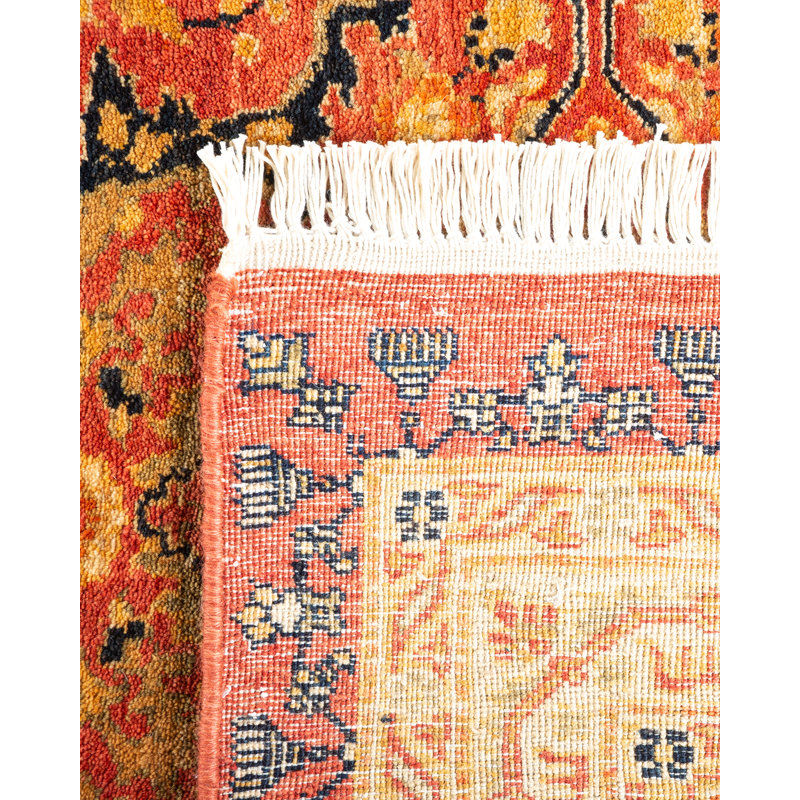 Mogul Hand-Knotted Red Wool Oriental Area Rug