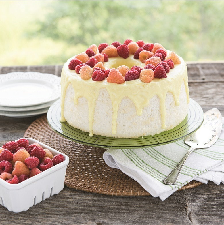 Silver Aluminum Non-Stick Angel Food Cake Pan with Cooling Feet